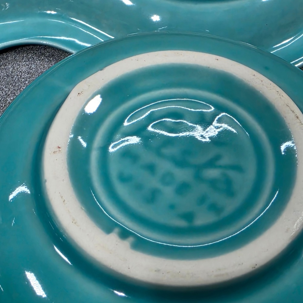 Vintage Fiestaware Sugar and Creamer Set with Tray Ceramic Art Deco USA - Picture 6 of 7